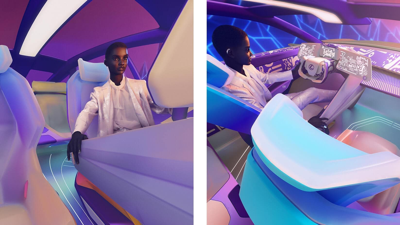 VIRTUAL SUPERMODEL BRINGS DIGITAL FASHION AESTHETIC TO LEXUS’ VIRTUAL INTERIOR